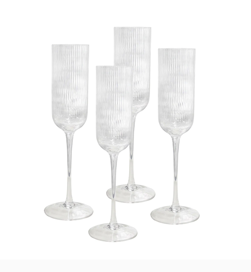 Atticus Ribbed Champagne Glass (S4)